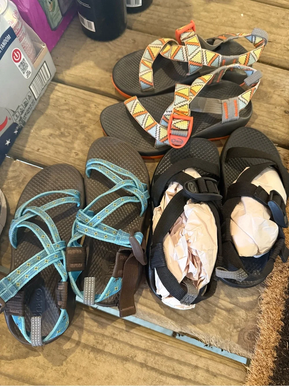 Mixed kids Outdoor Sandals - Blue, Orange, Black Chaco